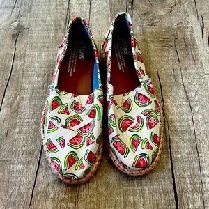 Never worn watermelon Tom’s